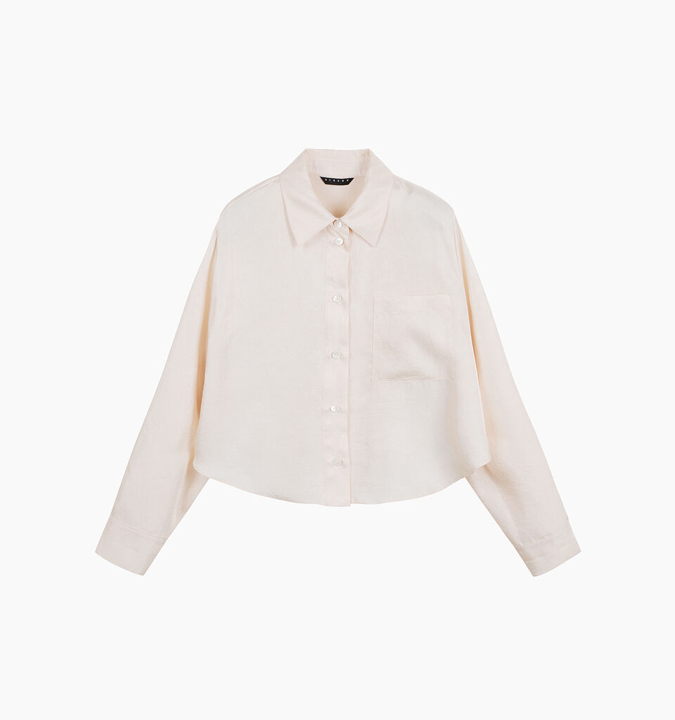 Camicia crema in satin - sisley k camicie - Bianco Panna | Sisley K image number 2